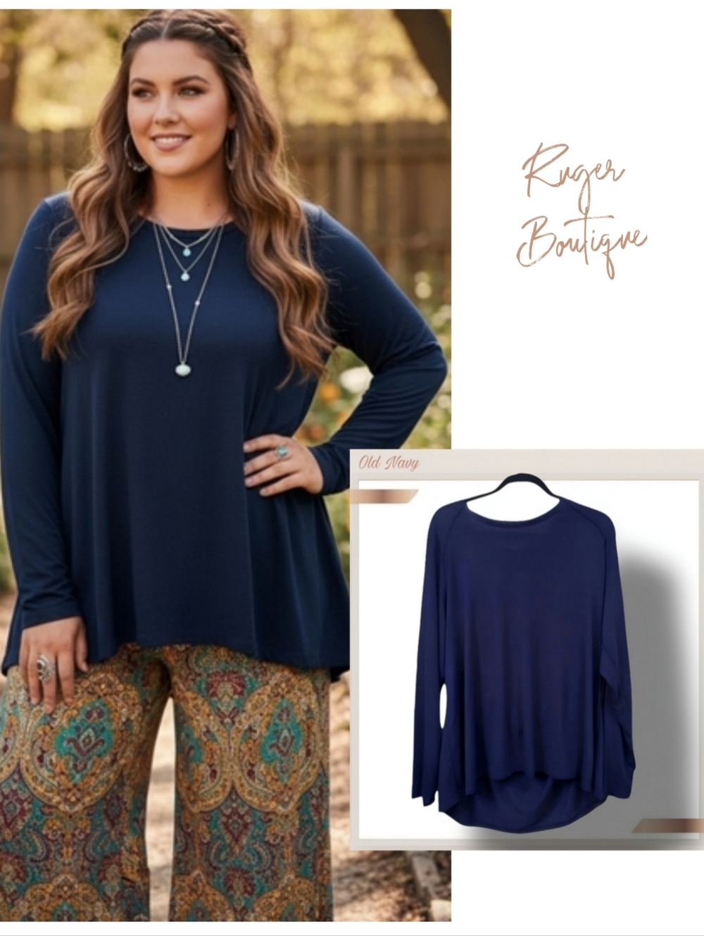 🌿Old Navy Active Go-Dry Women's XXL High-Low, OpenBack Blue Longsleeve Top
